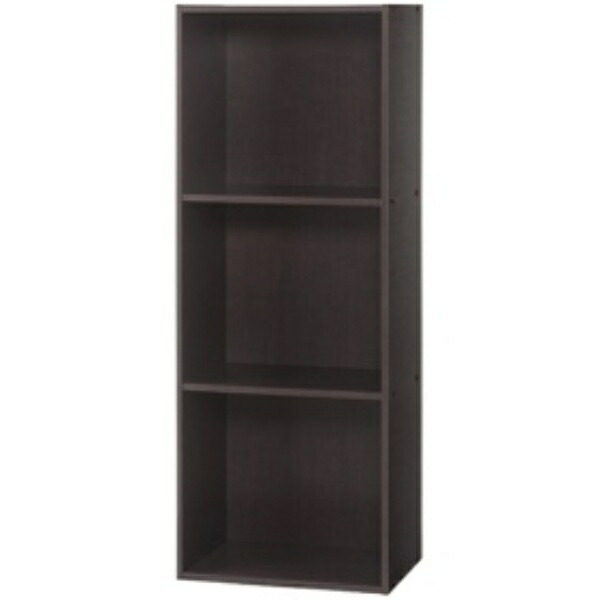 Fuji Trading Color Box 3-Tier Width 41.8cm x Depth 29cm x Height 111cm Brown A4 Compatible 96571