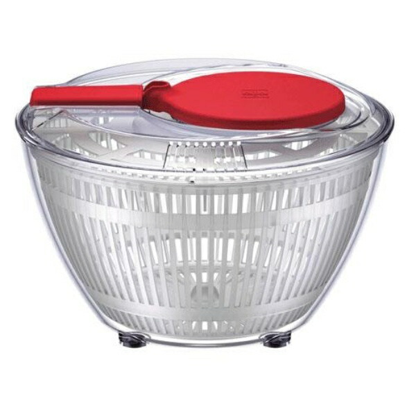 World Create Salad Spinner Small Easy to Clean Vegetable Drainage Device Mini Made in Japan Red ViV Diameter 21cm x Height 14cm S Size Noodles Salad