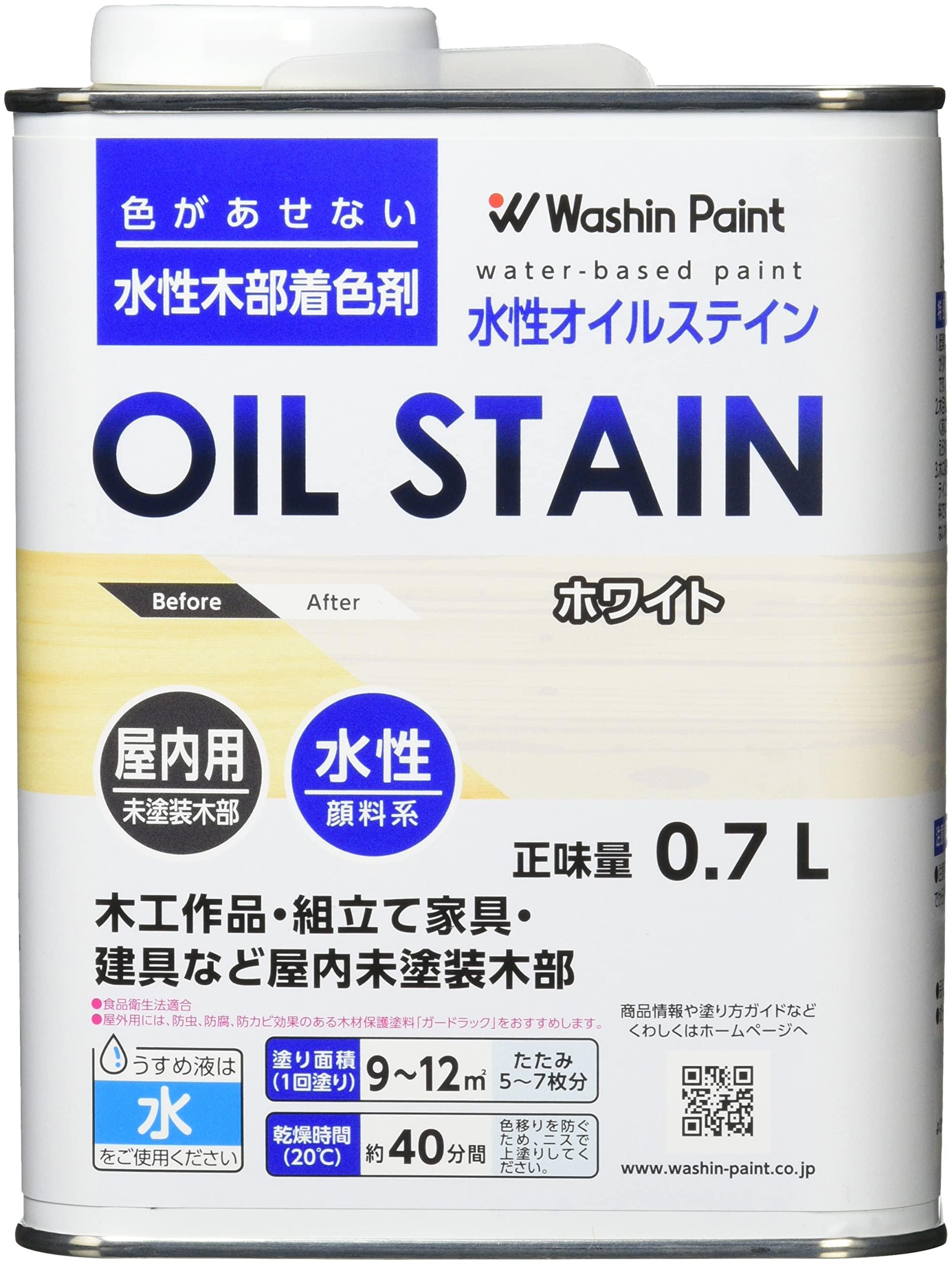 Washin Paint Water-Based Oil Stain 0.7L Pigment-Based Wood Stain Single Color 7 Colors Total