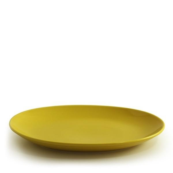 Saikai Pottery Hasami Ware Common Plate Oval Yellow Approx. 27cm Diameter Microwave and Dishwasher Safe Made in Japan 13220