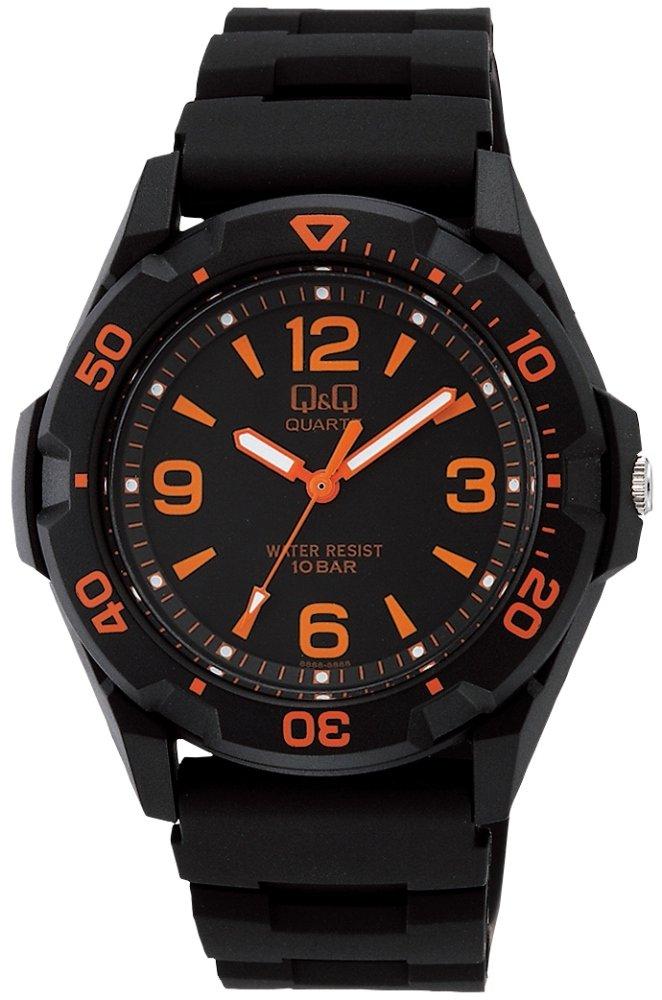 [Citizen Q&Q] Analog Watch, Water-Resistant, Urethane Strap, VR44-003, Men's, Orange