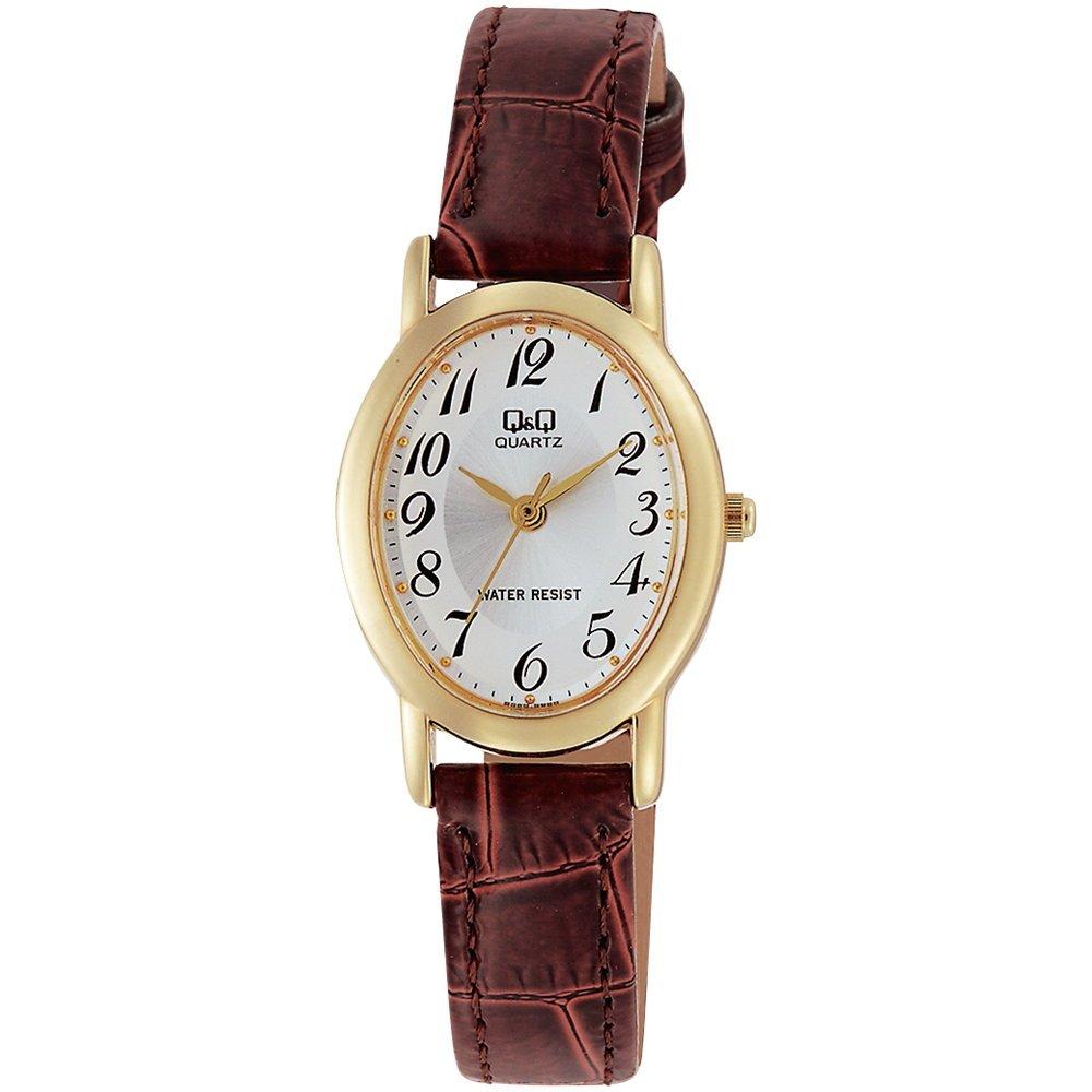 [Citizen Q&Q] Analog Watch, Waterproof, Leather Strap, VZ89-104, Women's, Gold