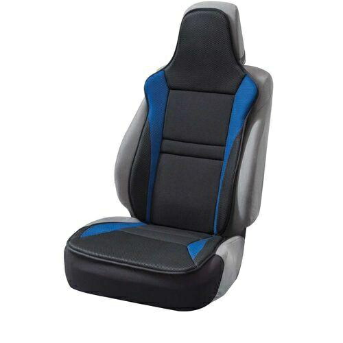 BONFORM Seat Cover Racing Mesh for Light/Standard Vehicles Front Seat One Size Fits All Antibacterial Odor-Resistant Blue 4077-91BL