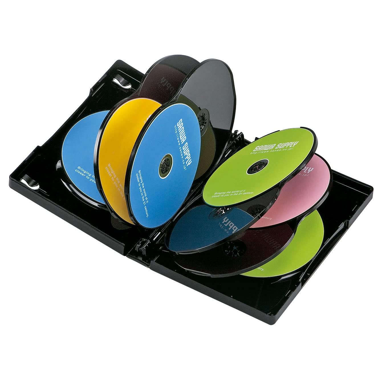 Sanwa Supply DVD Tall Case (10-Disc Capacity, 3-Pack, Black) DVD-TW10-03BKN