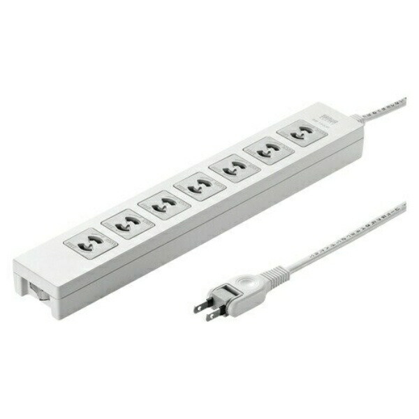 Sanwa Supply Power Strip with Master Switch + Surge Protector, 2-Pole, 7 Outlets, 2m TAP-F27-2Z