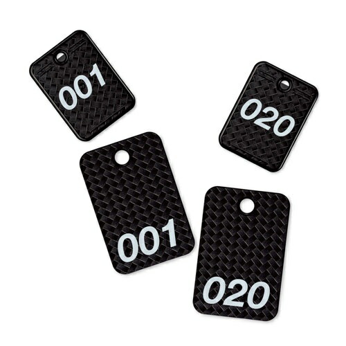 Open Industry Cloak Ticket Parent-Child Tag Number Tag 001-020 Mesh-Style Black BF-160-BK