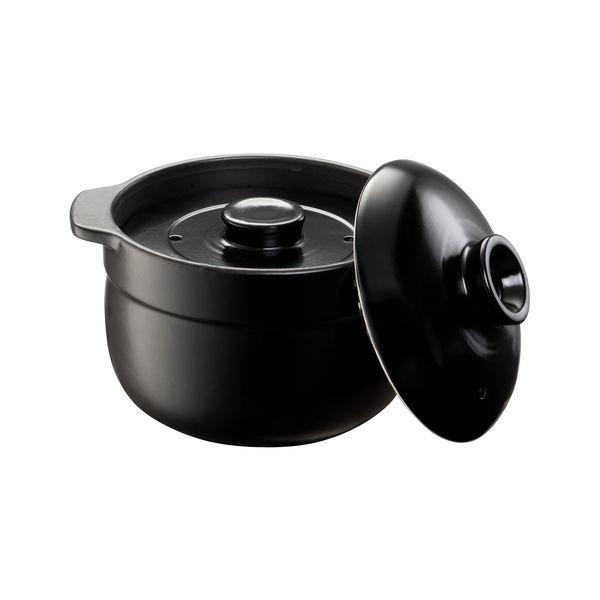 Ishigaki DL Range & Direct Flame Compatible Rice Cooking Earthenware Pot with Double Lid, 2-Cup Capacity 4479