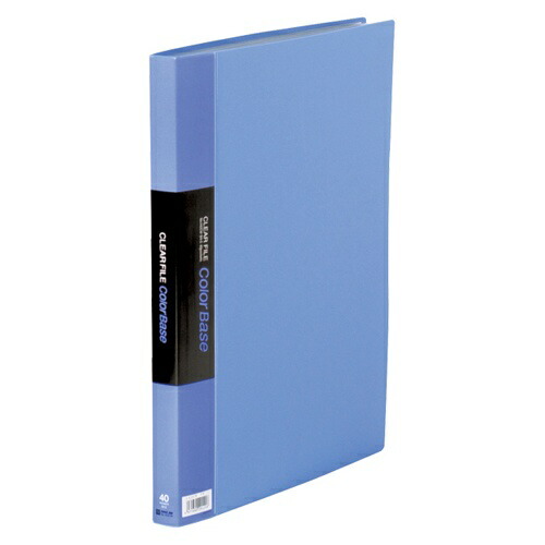 King Jim Clear File Color Base 40-Pocket B4 Vertical Blue 142CW-B