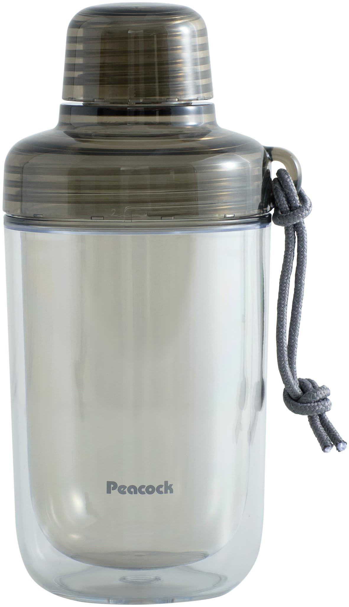 Peacock Thermos Industrial (The-peacock) Clear Bottle 340ml Smoke Water Bottle Lightweight Shaker PPB-35 XH