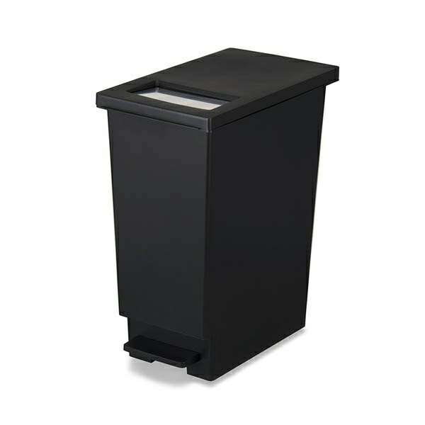 Shinkisei Tombo Unido Trash Can 45L with Lid Push-Type Pedal Black Width 26.5 x Depth 45.5 x Height 55.5cm 45S Made in Japan