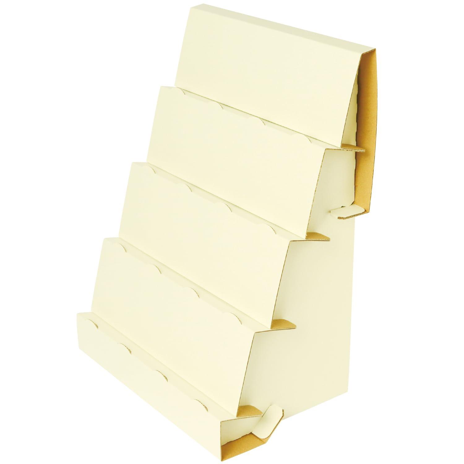 Sasagawa Handmade Materials Original Works Assembly-Type Slanted Decorative Shelf 2 Units, White 44-5825