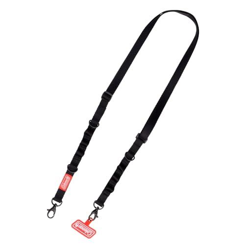 [Etsumi] Coleman Portable Strap Smartphone Strap Coleman Smart Hanging Strap D-Ring Loop Smartphone Shoulder Strap Crossbody Neck Strap Shoulder Strap Compatible with iPhone, Galaxy, Google Pixel, Xperia and various smartphones Smartphone Strap Holder Included Black VCO-8531