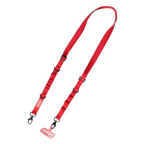 [Etsumi] Coleman Portable Strap Smartphone Strap Coleman Smart Hanging Strap D-Ring Loop Smartphone Shoulder Strap Crossbody Neck Strap Shoulder Strap Compatible with iPhone, Galaxy, Google Pixel, Xperia and various smartphones Smartphone Strap Holder Included Red VCO-8533