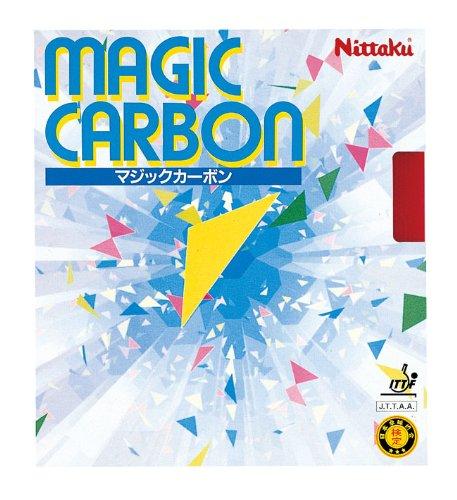 Nittaku Table Tennis Rubber Magic Carbon Back Soft High Elasticity NR-8210 Red Medium