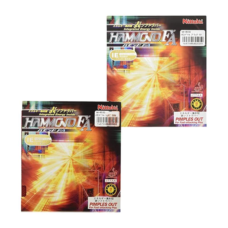 Nittaku Table Tennis Rubber Hammond FA Top Soft High Elasticity NR-8530 (Speed) Red Medium