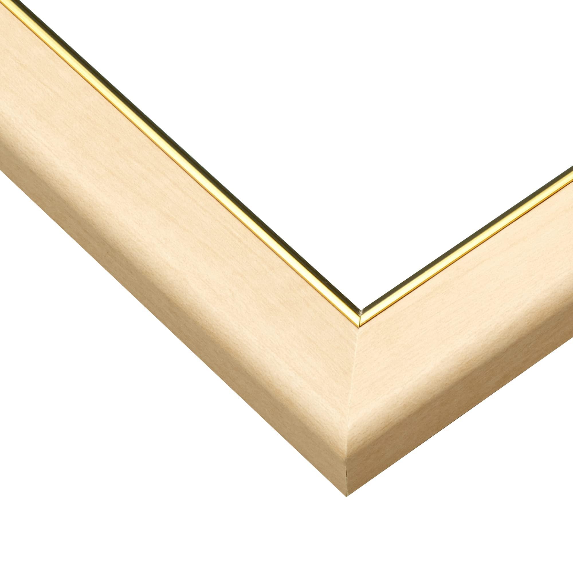 Epoch Co., Ltd.  Wooden Puzzle Frame  Woody Panel Excellent Gold Line  Gold Trim Specification  Natural (51×73.5cm) (Panel No.10-T)  Hanging Cord  Includes Point Card  Cell Cover UV Cut Specification  Puzzle Frame  Picture Frame