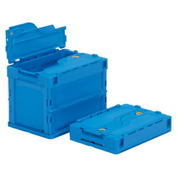 Sanko Lightweight Slim Oricon 20L Lid-Integrated Blue