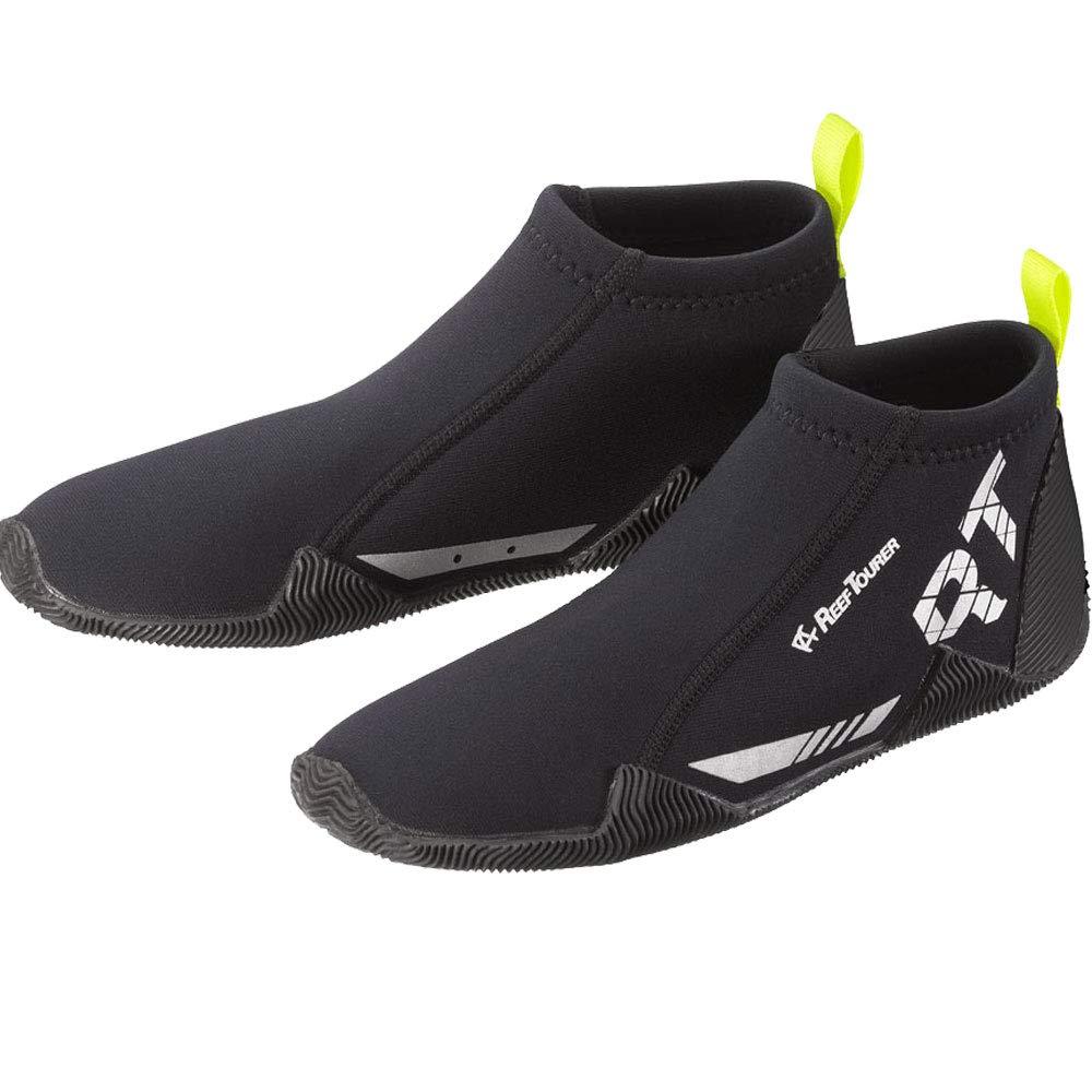 [Reef Tourer] Marine Shoes Aqua Shoes Water Shoes Boots Unisex Black 22cm with Storage Bag RA0107