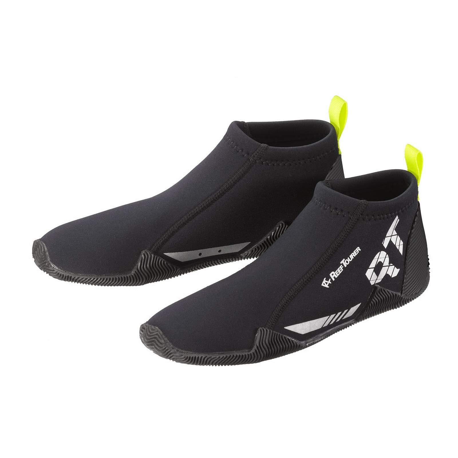 [Reef Tourer] Marine Shoes Aqua Shoes Water Shoes Boots Unisex Black 23cm with Storage Bag RA0107