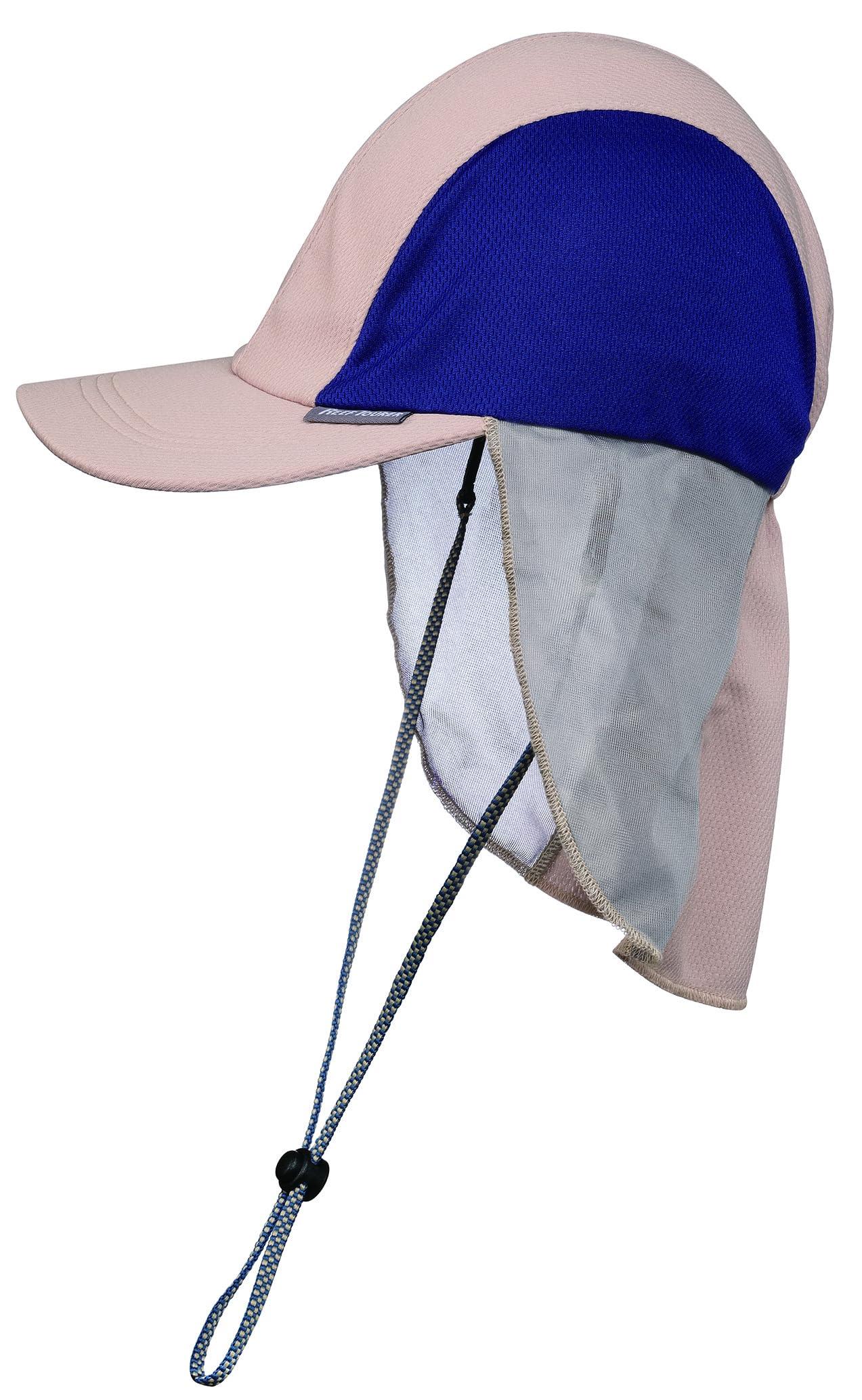 [Reef Tourer] UV Protection Cap with Sun Visor for Kids UV Protection Rate: 90%+ Quick-Dry Type Foldable Outdoor Cap Tan Blue RA5006