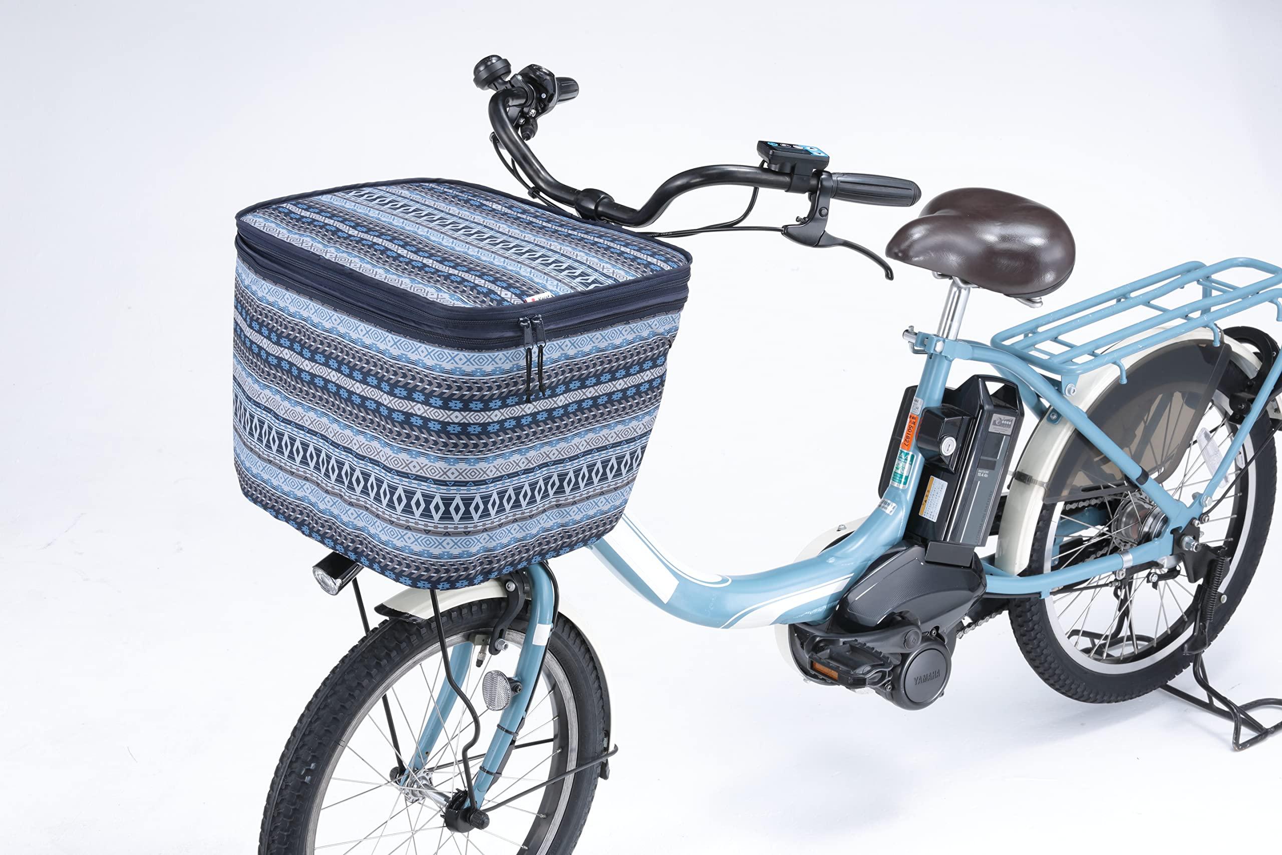 Kawasumi Seisakusyo Bicycle Two-Tier Front Basket Cover NET-101C Tribal Pattern