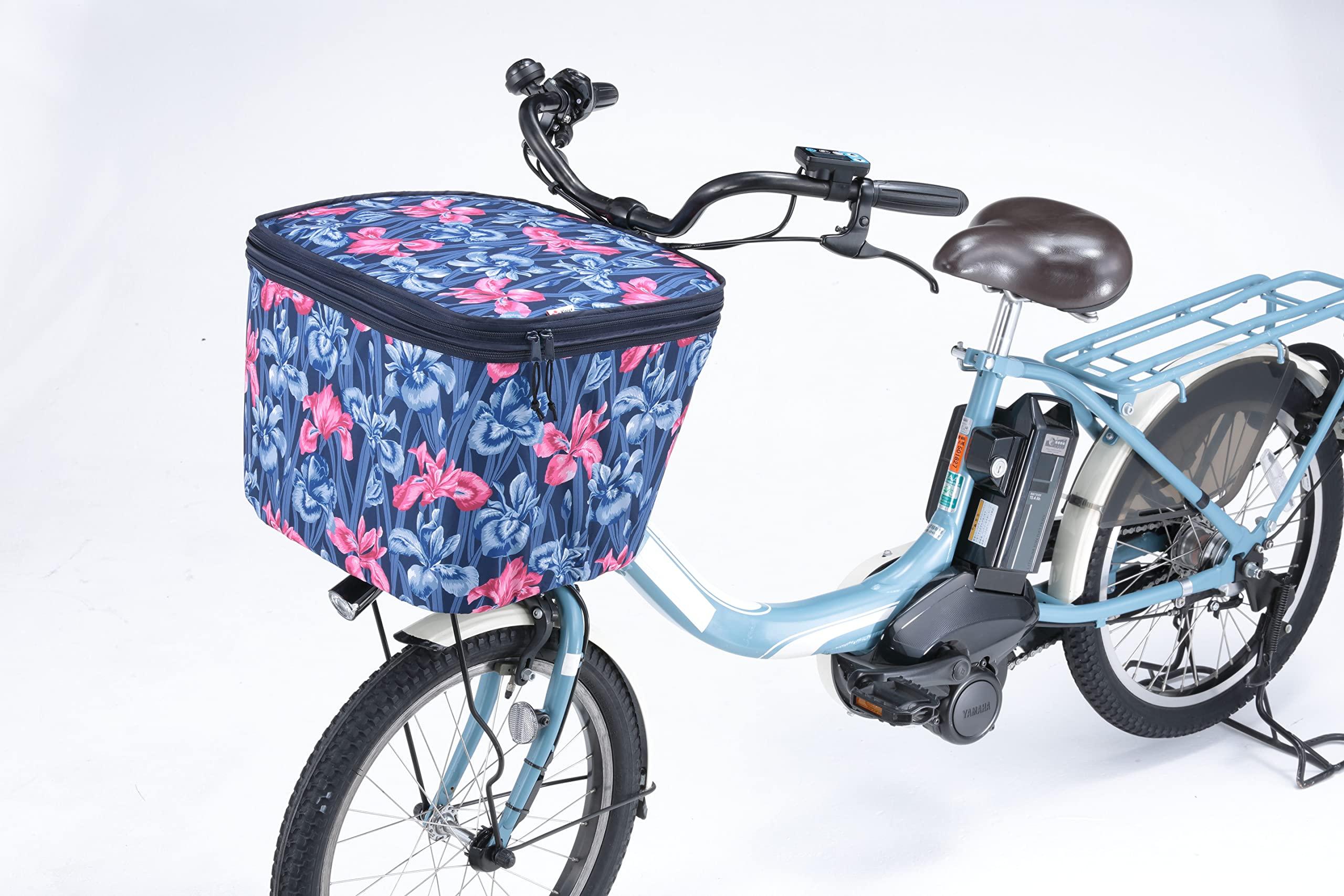 Kawasumi Manufacturing Co., Ltd. Bicycle Two-Tier Front Basket Cover NET-101A Iris Pattern