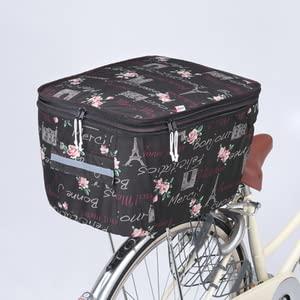 Kawasumi Manufacturing Co., Ltd. Bicycle Two-Tier Rear Basket Cover with Cord Fastening KW-275FB French Brown