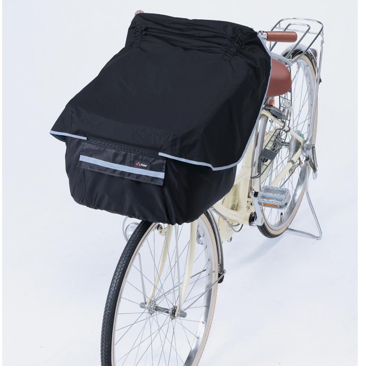 Kawasumi Manufacturing Co., Ltd. Bicycle Front Basket Cover KW-320BK Black Protects Knees from Rain