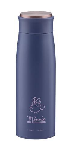 Captain Stag Disney Outdoor Water Bottle Direct-Drink Vacuum Insulated Thermal Bottle MP Personal Bottle 450ml Minnie Mouse/Line Art MA-2344