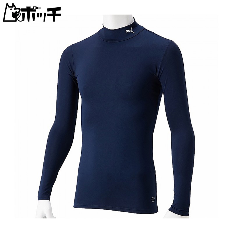 [PUMA] Compression Inner Shirt Long Sleeve High Neck Innerwear Mock Neck LS Shirt Junior 656331 Kids 2024 Fall/Winter Color Peacoat (06) 120