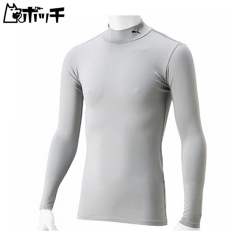 [PUMA] Compression Inner Shirt Long Sleeve High Neck Innerwear Compression Mock Neck LS Shirt Junior 656331 Kids 2024 Fall/Winter Color PUMA Silver (13) 120