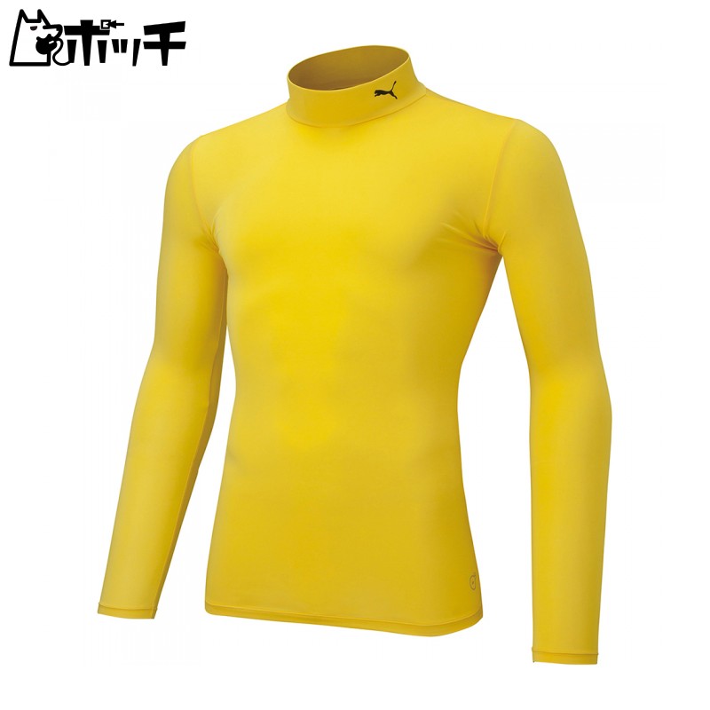 [PUMA] Compression Inner Shirt Long Sleeve High Neck Innerwear Compression Mock Neck LS Shirt 656332 Men's 2024 Fall/Winter Color Cyber Yellow (07) M