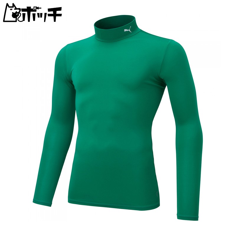 [PUMA] Compression Inner Shirt Long Sleeve High Neck Innerwear Compression Mock Neck LS Shirt 656332 Men's 2024 Fall/Winter Color Pepper Green (05) XL