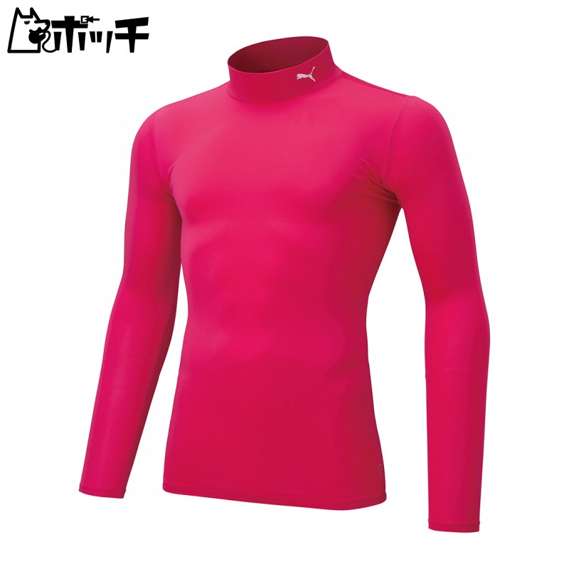 [PUMA] Compression Inner Shirt Long Sleeve High Neck Innerwear Compression Mock Neck LS Shirt 656332 Men's 2024 Fall/Winter Color Raspberry (11) M