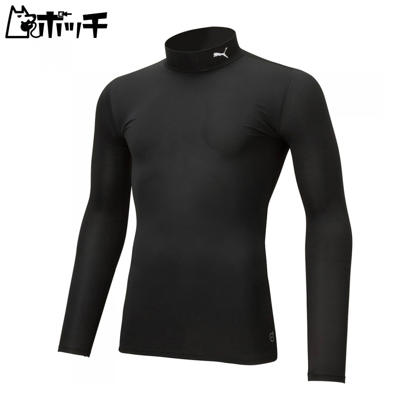 [PUMA] Compression Inner Shirt Long Sleeve High Neck Innerwear Mock Neck LS Shirt 656332 Men's 2024 Fall/Winter Color PUMA Black (03) L