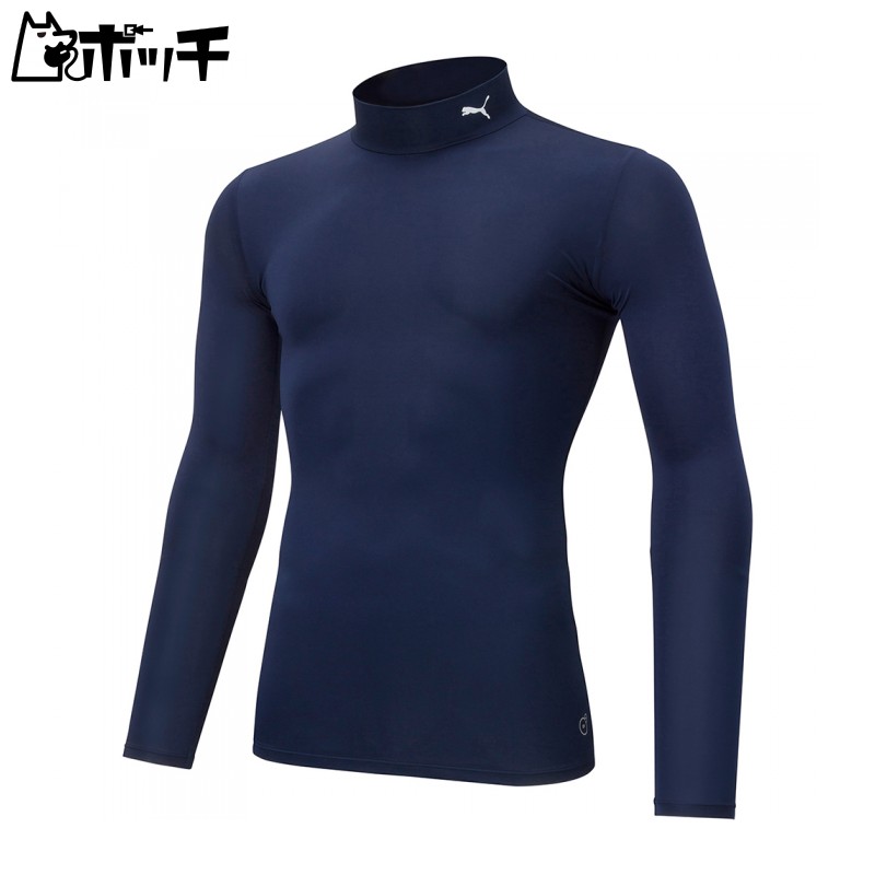 [PUMA] Compression Inner Shirt Long Sleeve High Neck Innerwear Compression Mock Neck LS Shirt 656332 Men's 2024 Fall/Winter Color Peacoat (06) L