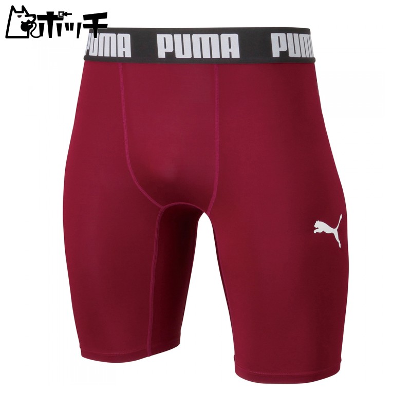 [PUMA] Compression Short Tights 656333 Men's 656333, 920959 Spring/Summer 2024 Color Cordovan/PUMA White (09) S