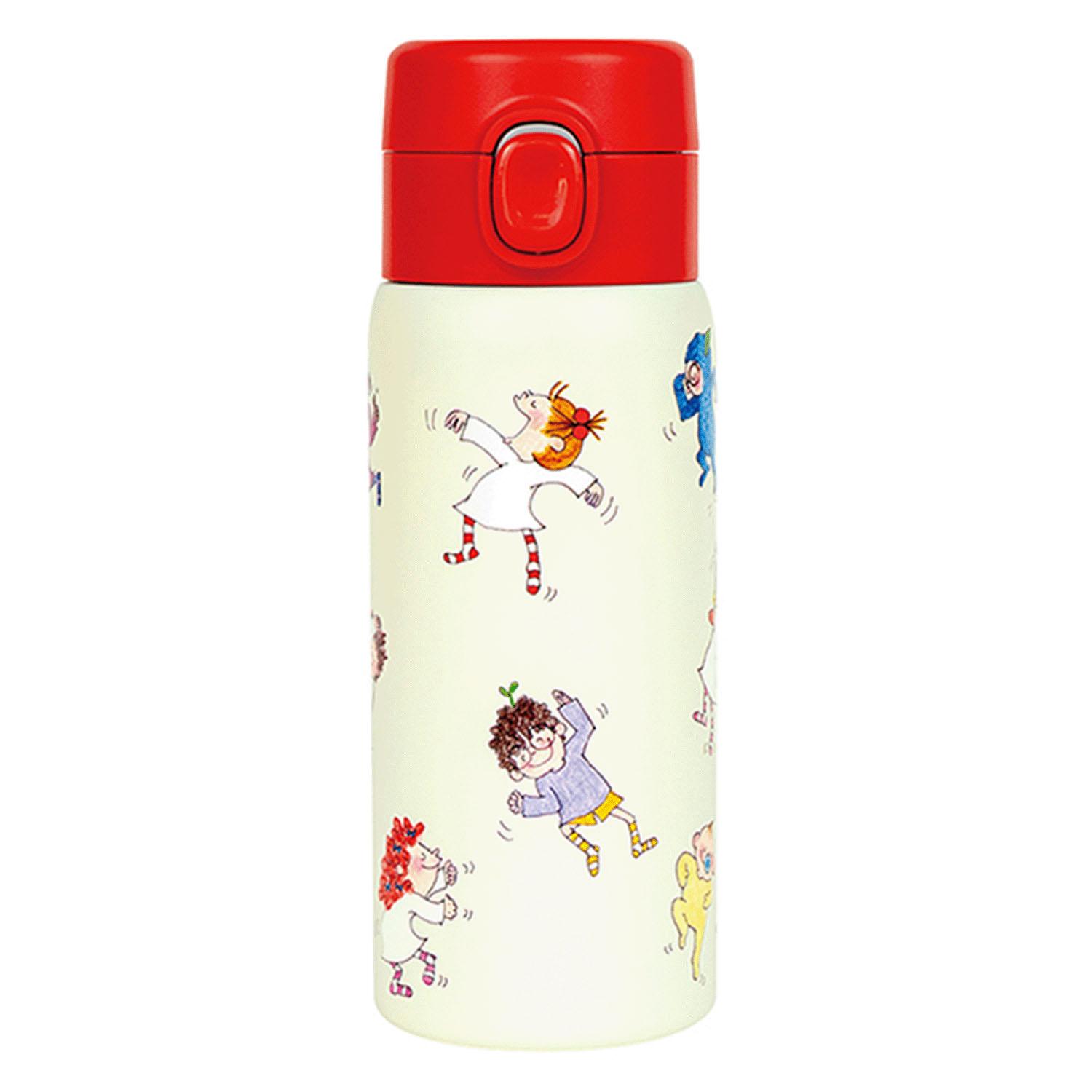 Coco-chan Greeting Life Stainless Steel Bottle Slim One-Push 350ml RYL-1046 White Coco Friends