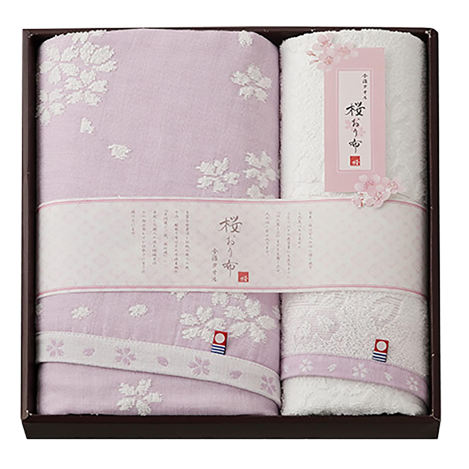 Imabari Towel Sakura Ori Cloth Bath Towel & Face Towel L9043600