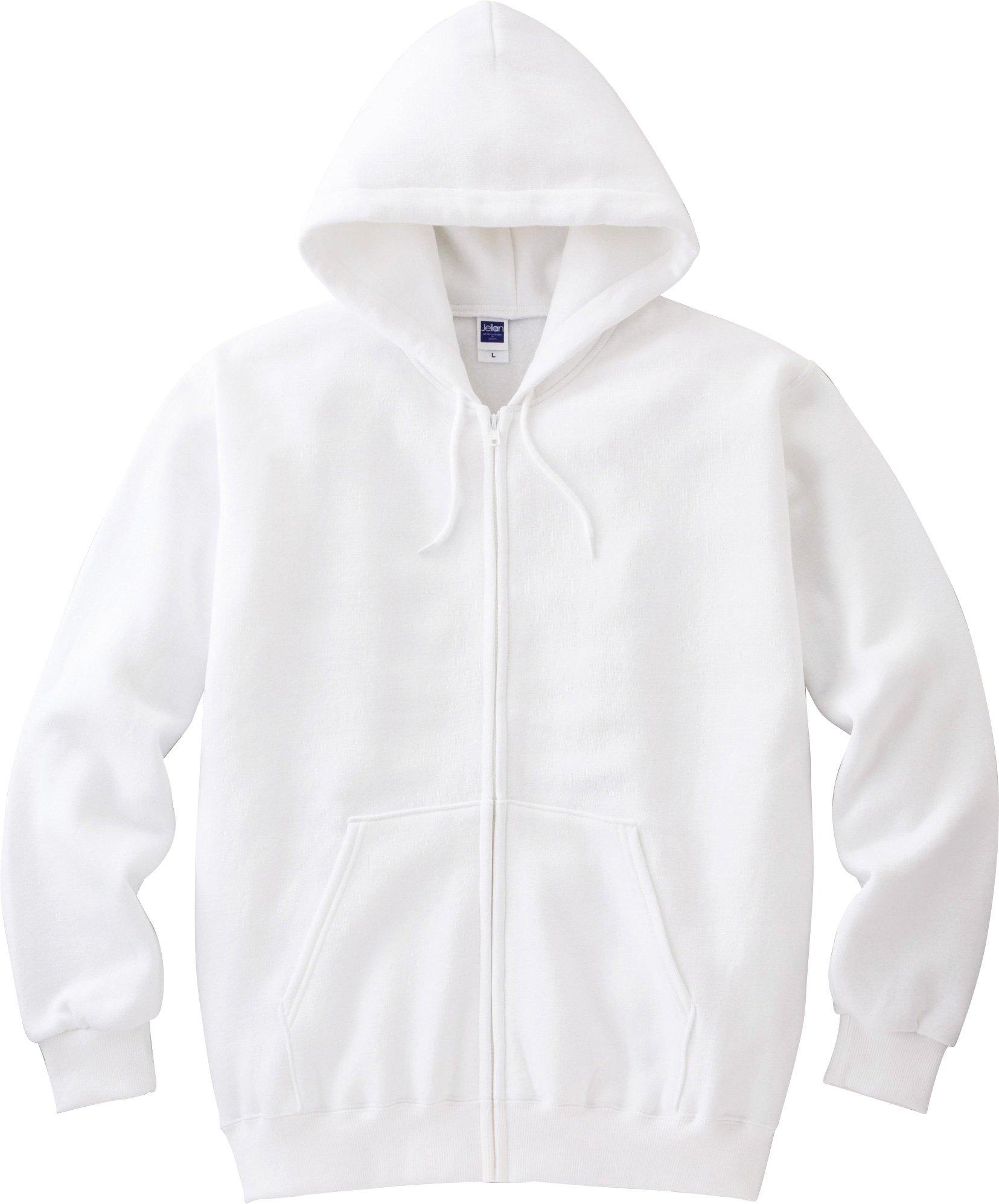 [Printstar] Sweat Pullover Kids 8.4 oz Brushed Fleece Lightweight Pullover [Full Zip] 00217-MLZ_K White 110cm (Equivalent to Japanese Size 110)