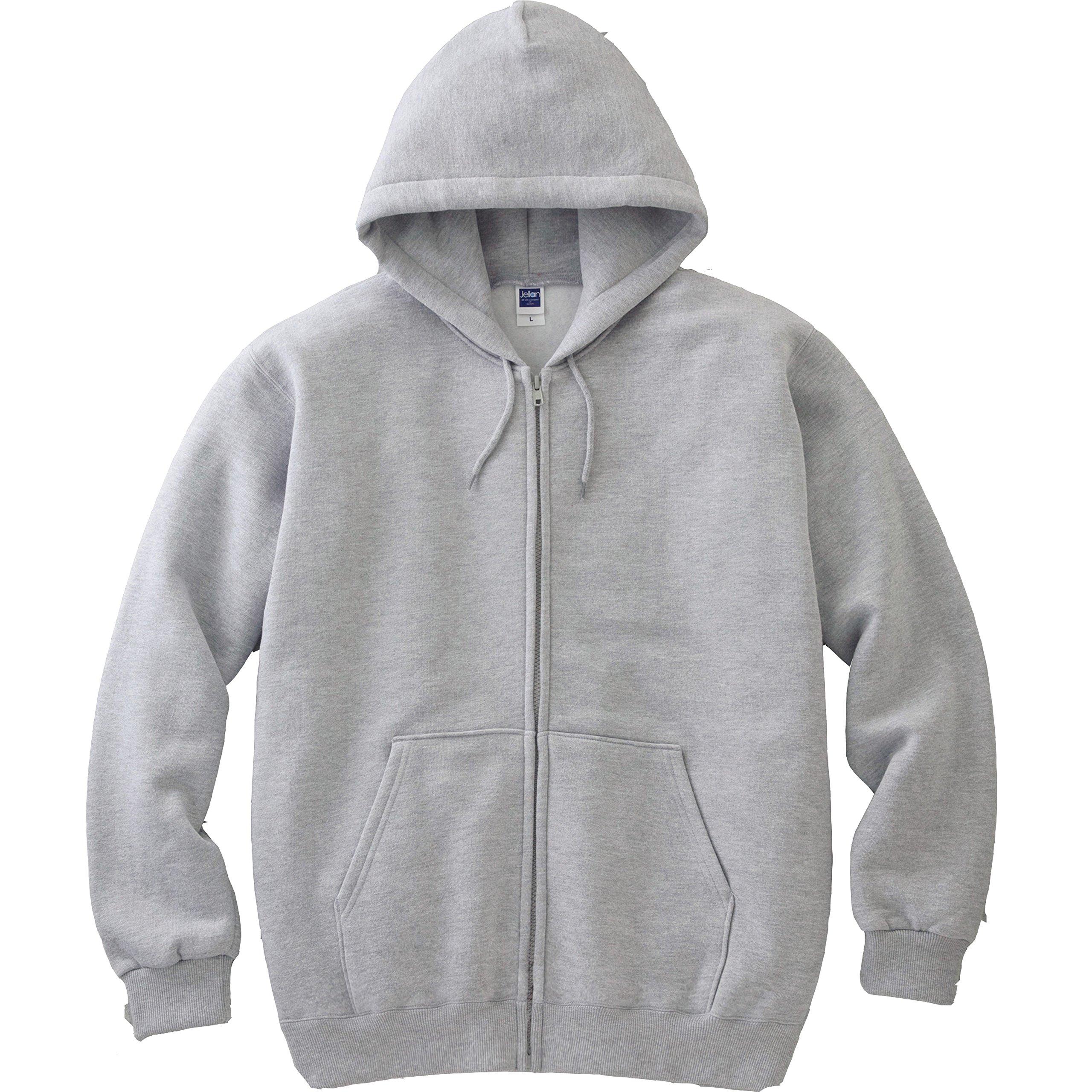 [Printstar] Sweatshirt Hoodie Kids 8.4 oz Brushed Fleece Lightweight Hoodie [Full Zip] 00217-MLZ_K Heather Gray 110cm (Equivalent to Japanese Size 110)