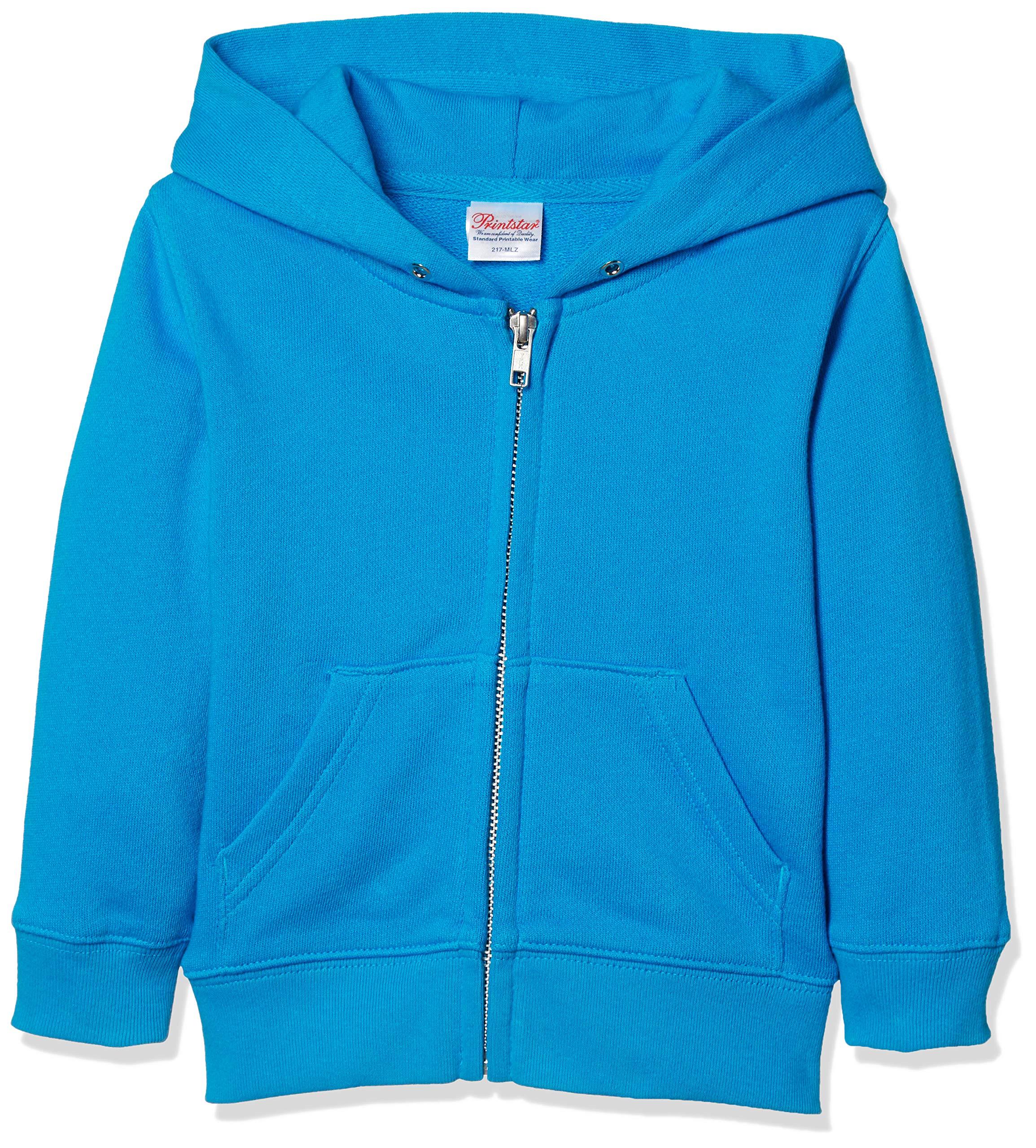 [Printstar] Sweatshirt Hoodie Kids 8.4 oz Brushed Fleece Lightweight Hoodie [Full Zip] 00217-MLZ_K Ocean Blue 110cm (Equivalent to Japanese Size 110)