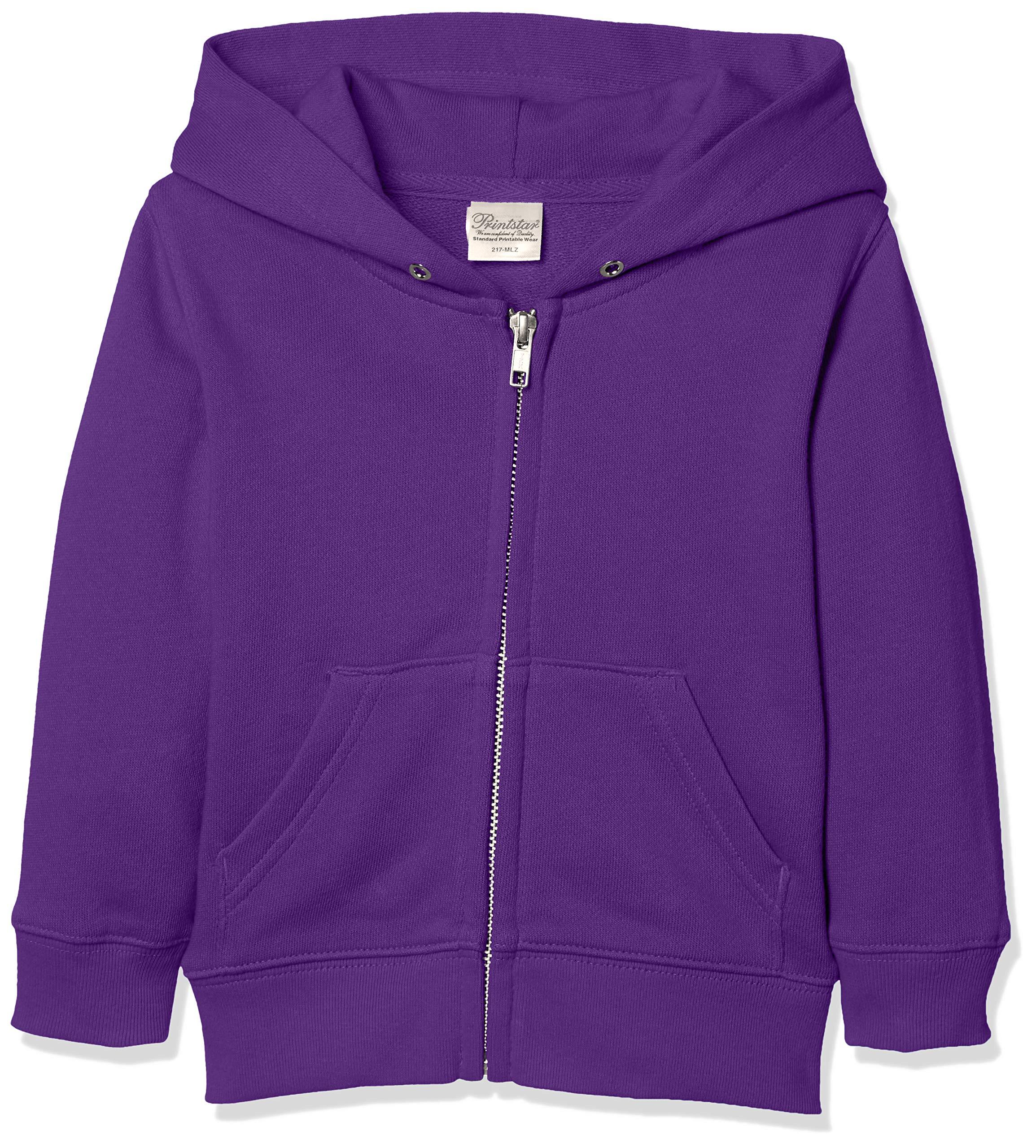 [Printstar] Sweatshirt Hoodie Kids 8.4 oz Brushed Fleece Lightweight Hoodie [Full Zip] 00217-MLZ_K Violet 130cm (Equivalent to Japanese Size 130)