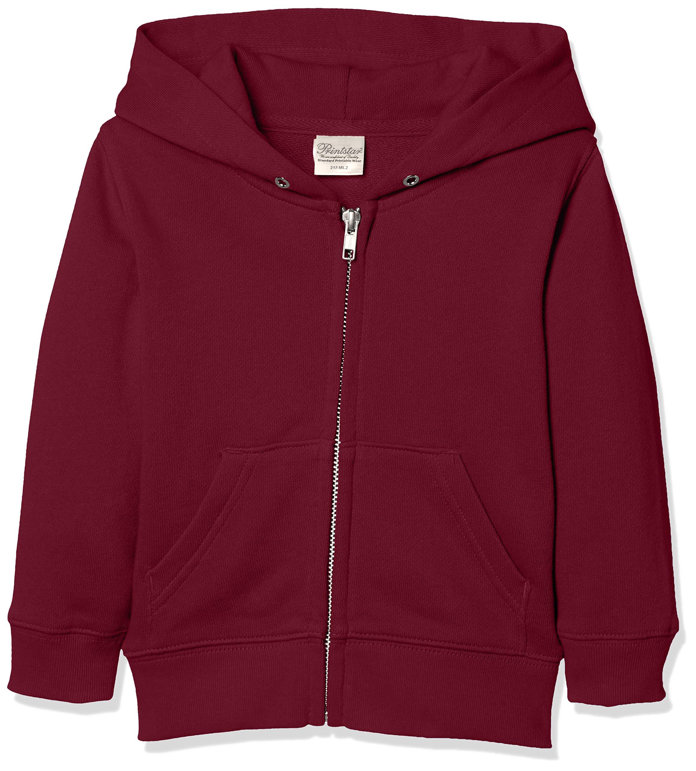 [Printstar] Sweat Hoodie Kids 8.4 oz Brushed Fleece Lightweight Hoodie [Full Zip] 00217-MLZ_K Burgundy 100cm (Equivalent to Japanese Size 100)