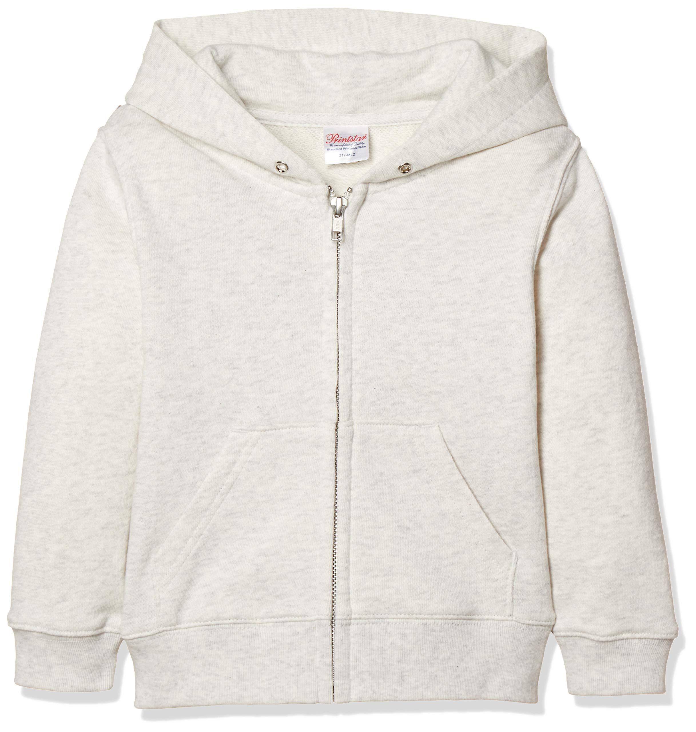 [Printstar] Sweat Hoodie Kids 8.4 oz Brushed Fleece Lightweight Hoodie [Full Zip] 00217-MLZ_K Oatmeal 150cm (Equivalent to Japanese Size 150)
