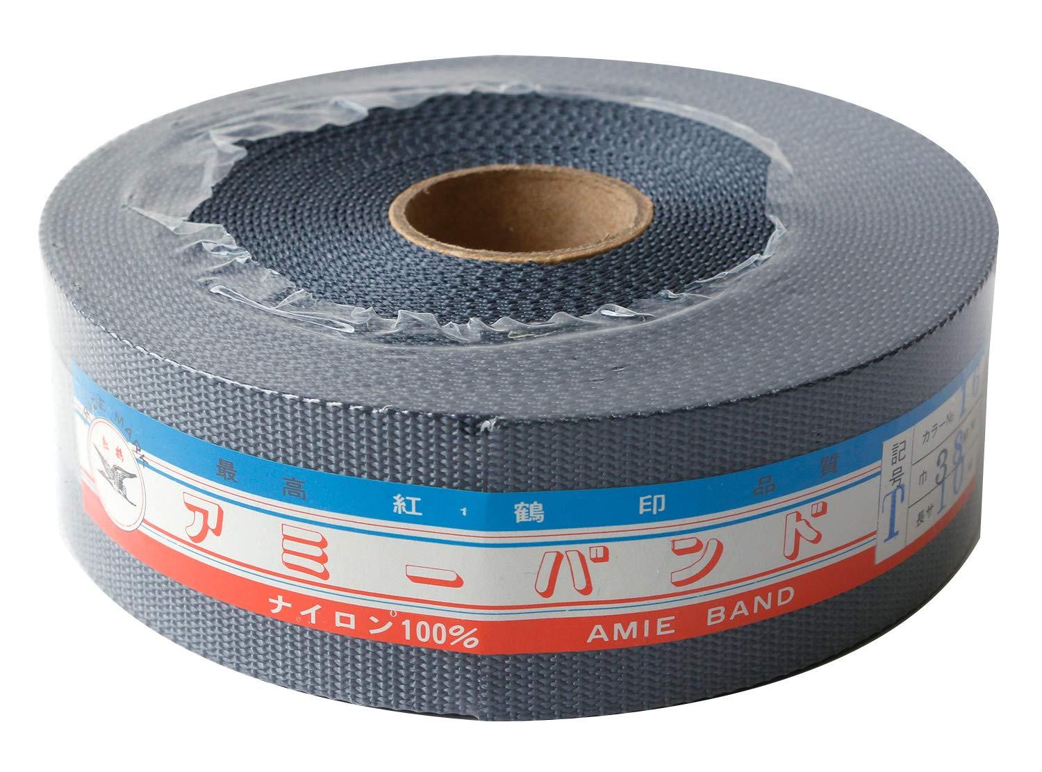 Nippon Chuko Thin Ami Tape 38mm Width × 10m Roll Thickness Approx. 1mm Gray AMT30-16 Craft Supplies Tape Ami Tape