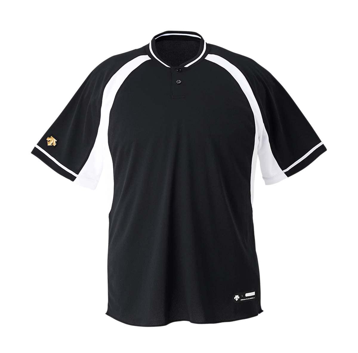 [Descente] Junior Baseball T-Shirt (2-Button Shirt) JDB-103B BKSW 130