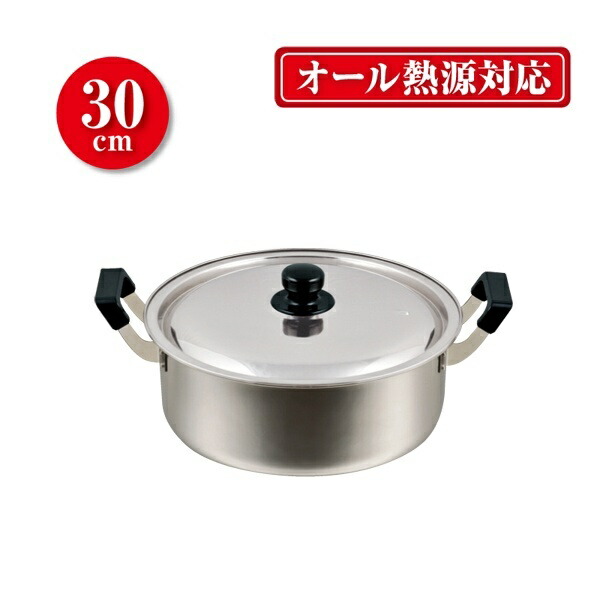 Pearl Metal Large Pot Double-Handled Pot 30cm with Lid IH Compatible NEW Gathering HB-1796