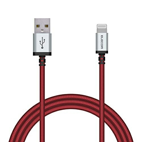 ELECOM Lightning Cable for iPhone Charging Cable with Aluminum Connector High Durability Apple Certified 1.2m Red MPA-UALS12RD