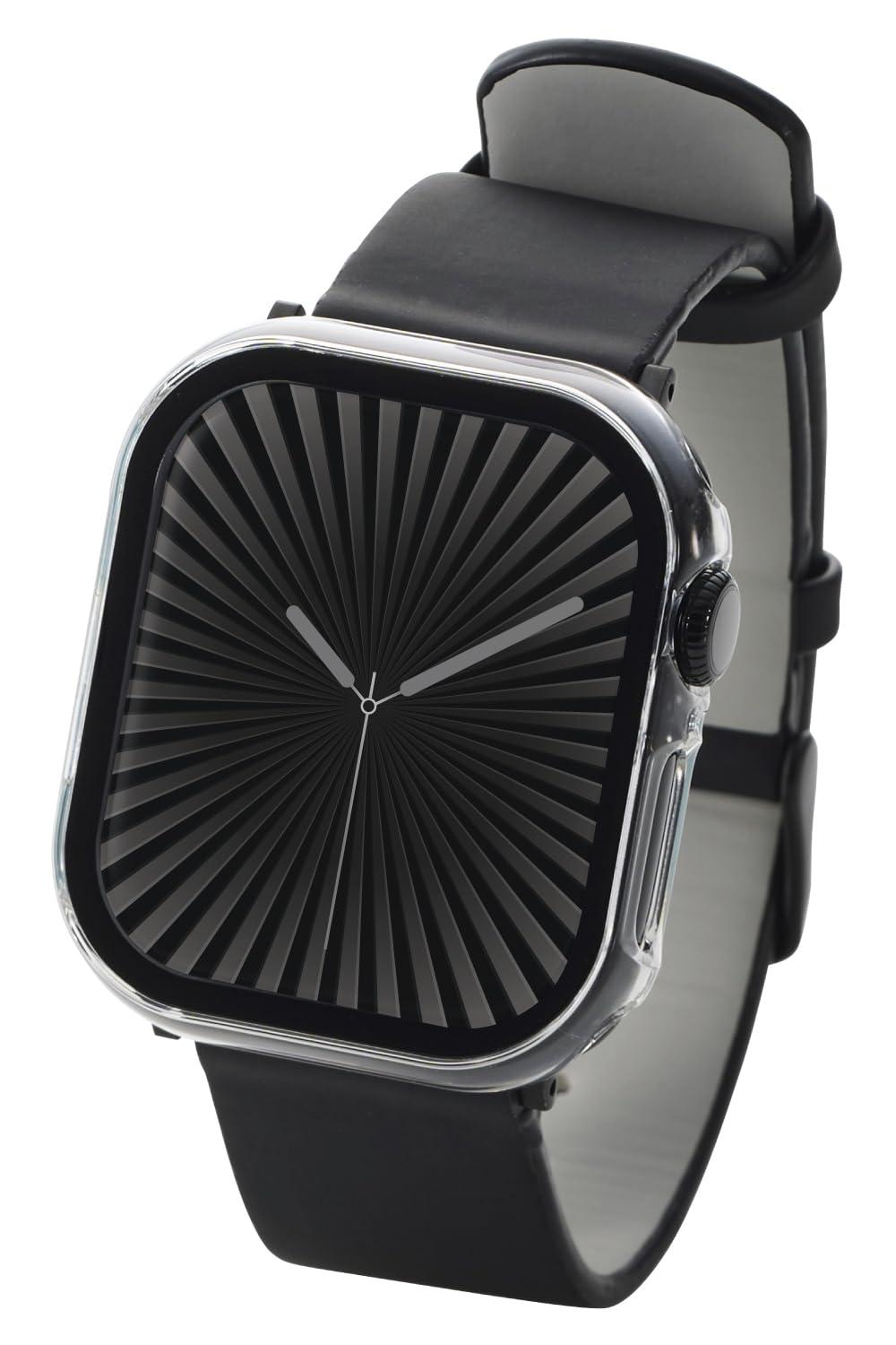 ELECOM Apple Watch Case [42mm] Series 10 Gorilla® Glass Tempered Glass Fingerprint-Resistant Full-Cover Case Clear AW-24BFCGOCR